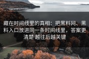 藏在时间线里的真相：把黑料网、黑料入口放进同一条时间线里，答案更清楚 越往后越关键