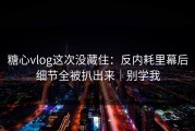 糖心vlog这次没藏住：反内耗里幕后细节全被扒出来｜别学我