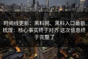 时间线更新：黑料网、黑料入口最新梳理：核心事实终于对齐 这次信息终于完整了