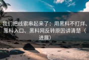 我们把线索串起来了：用黑料不打烊、黑料入口、黑料网反转原因讲清楚（进展）