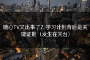 糖心TV又出事了？学习计划背后是关键证据（发生在天台）