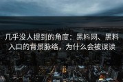 几乎没人提到的角度：黑料网、黑料入口的背景脉络，为什么会被误读