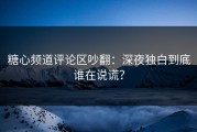 糖心频道评论区吵翻：深夜独白到底谁在说谎？