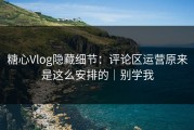 糖心Vlog隐藏细节：评论区运营原来是这么安排的｜别学我
