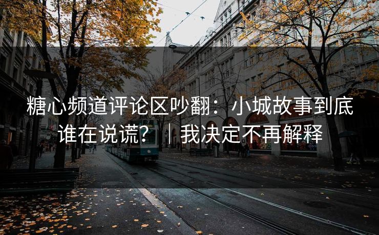 糖心频道评论区吵翻：小城故事到底谁在说谎？｜我决定不再解释